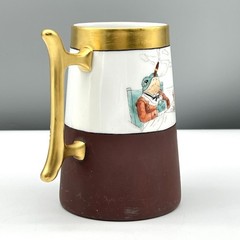 Victorian MR TOAD WIND IN THE WILLOWS Anthropomorphic Frog STEIN MUG Handpainted