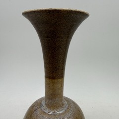 Set Of 3 Studio Art Pottery Wine Goblets Glasses Ceramic Brown Beige