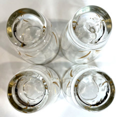 Libby Gold Wheat Glasses 1960’s barware/Juice cup. 3.5″ Tall. Set of 4, Vintage