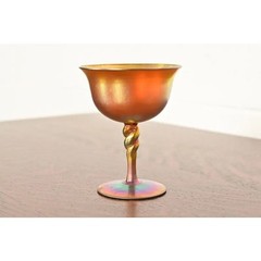 Early 20th Century Steuben Aurene Iridescent Art Glass Goblet