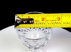 Kusak Brilliant Cut Crystal Cherry Diamond & Fan 2 pc 5″ Port Wine Glasses 1975-