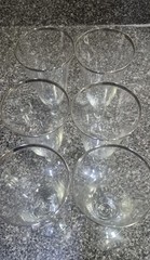 Set Of (6) Platinum Rim BarWare Vintage Glasses Goblet Revere Glastonbury Lotus