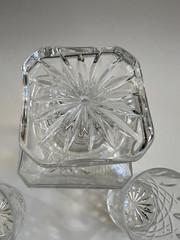 Marquis by Waterford Maxwell Crystal (2) Tumblers Glasses and (1) Decanter NICE,