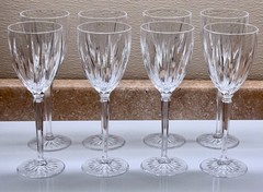 CRYSTAL ~ ELEGANT ~ LOT OF (8) ROYAL GALLERY » MONARCH » WATER GLASSES GOBLETS