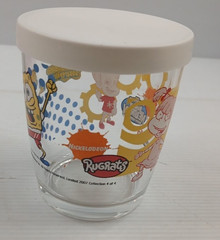 Nutella Glass Tumbler Nickelodeon Rugrats # number 4 of 4 c2007- with lid