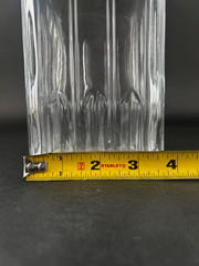 Vintage 24k Gold Rim Crystal Whiskey Glasses & Decanter Made in Italy Hand Blown