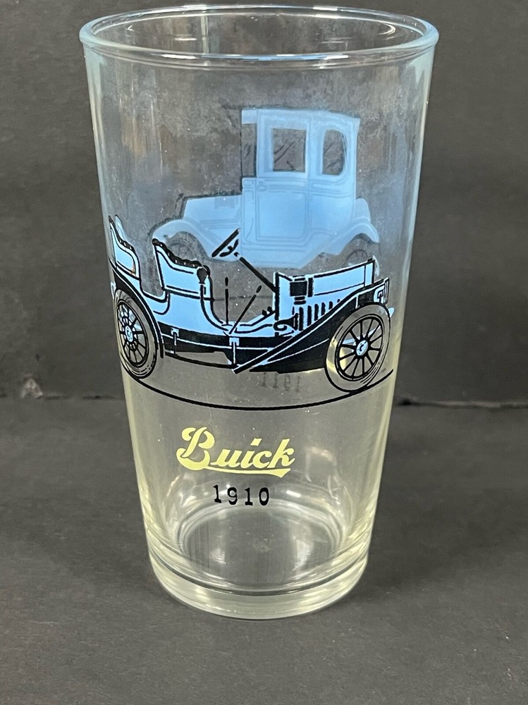 Buick 1910 Oakland 1911 Cup Hazel Atlas Classic Car 12 oz Barware Glass Tumbler