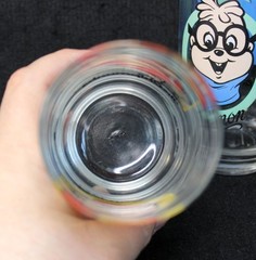 Vintage Pair of Collectors Glass Tumblers Featuring The Chipmunks Alvin & Simon