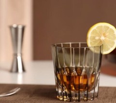 Star Base Hand Cut To Clear Grey Crystal Whiskey Glasses Kiriko Glass 12oz 1pc