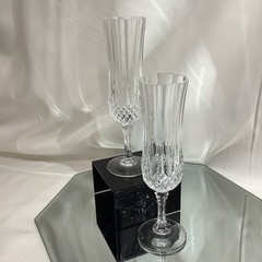 Longchamp Cristal D’Arques Crystal 8” Champagne Flute Glass – Set of 2