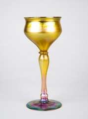 Antique LCT Tiffany Favrile Glass Princess Wine Goblet Signed #M6014 Circa 1900