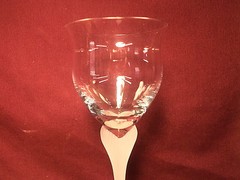 Mikasa Crystal Sea Mist Clear/Frost Pattern Water Goblet