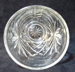 Set Of 4 Anchor Hocking Early American Prescut Oatmeal Flared Tumblers 4.25 In