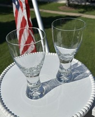 Vintage Littala “Topio” Hand blown Pilsner Glasses, Set Of 2, Finish Design