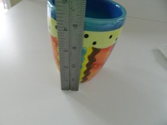 Laurie Gates Mardi Gras Mug Vintage 16 oz Bright colors 4.5″ tall