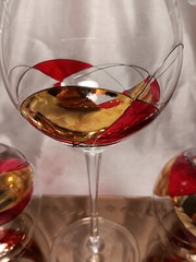 3 Monarch Crystal «Le Fleur» Stained Glass Style Balloon Wine Glasses Goblets