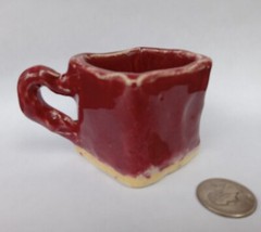 «The Square Mug» – Clay shot glass. Hand made and glazed.