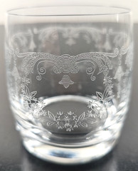 6 Import Assoc Cascade Double Old Fashioned Set Vintage Floral Whiskey Retro Lot