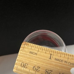 Petite Hand Blown Wine Glasses Clear With Red Infused Stem