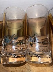Les Kouba WILD FOWL MALLARD GROUSE TURKEY PHEASANT GOLD GLASS HIGH BALL/TUMBLERS