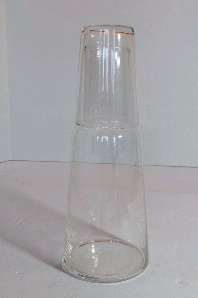 Bedside Water Carafe And Glass 10.5″T 4″W