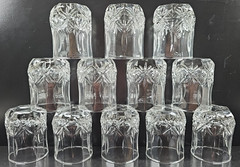 (12) Cristal D’Arques Brighton Old Fashioned Set Vintage Clear Whiskey Rocks Lot
