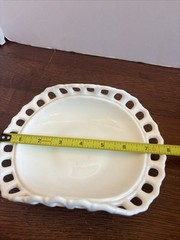 Fostoria #2675/11 – Randolph” oblong nappy – white milk glass