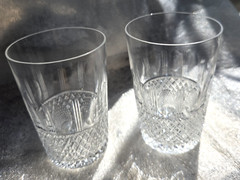 Clear cut crystal small tumbler/juice glass.