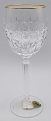 Waterford Grenville Gold Wine Glass 8″ Tall Ireland New with Tags