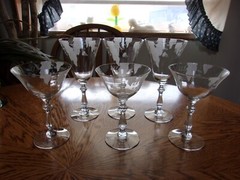Etched Champagne Wine SC2541 Dunbar Fancy Cut Stem Etched Foot – Set of 6