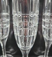 7 Ralph Lauren Cocktail Party Fluted Champagne Set Crystal Clear Stemware RL Lot