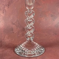 Stylish Single French Crystal D’Arques Champagne Glass With Hearts Stem