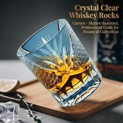 Hand Cut Edo Kiriko Crystal Glass 8oz Whiskey Rock Cocktail Drinking Cup
