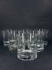 6 double old fashioned flared bucket glasses 1970s vintage whiskey glasses WOW!