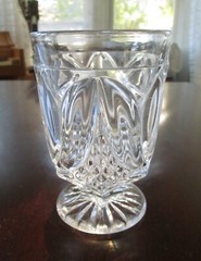 EAPG Bryce, Richards TULIP / TULIP & SAWTOOTH Footed Tumbler / Spooner 5″t 1854