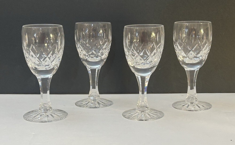 Royal Briefly Gainsborough 4-3/4” Sherry / Aperitif Crystal Glasses, Set of 4