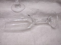 4 Champagne Glasses with Decorative Stem, 7.5 inches tall, 2 inch width at mouth