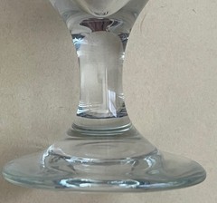 Libbey Glass Snowflakes Blue/White Footed 16 Oz Vintage 7″ Tall • Used