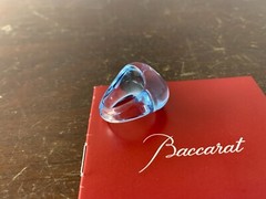 Sky Blue Pebble Ring In Baccarat Crystal Size 53