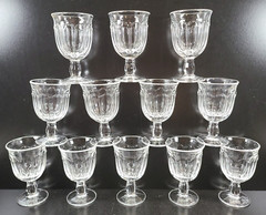 12 Noritake Provincial Clear Wine Glasses Set Vintage Elegant Panel Stemware Lot