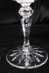 GALWAY RATHMORE CRISS CROSS & VERTICAL CUT MULTISIDED STEM 3 WATER GOBLET 7 7/8″