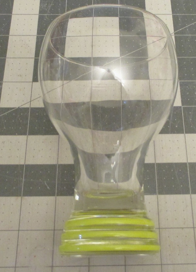 Homer Laughlin Fiesta Ware Goblet Glass Banded 12 oz Fiesta Lemongrass Vintage