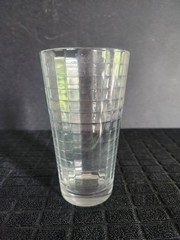 Vtg Tumbler Glass «Scotch» Pattern by Pasabahce «Block Optic» Windowpane Design