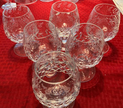 Set of 6 Rogaska Crystal Gallia 5 1/8″ Brandy Snifter Glasses 10 oz Mint Cond