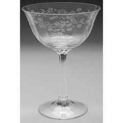 Lenox Castle Garden Crystal Champagne / Sherbert Tall 5.5″ Set of 8 Floral VNTG