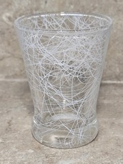 Vintage MCM Spaghetti String Juice Bar Glass Tumbler 3.25″ Barware Replacement