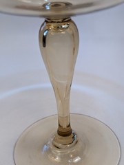 Murano Style Amber Champagne Coupes MCM Unsigned but Gorgeous