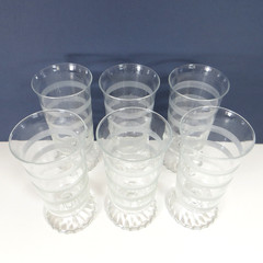 Vintage Indiana Glass Whitehall Colony Clear Footed Tumbler (Set of 6)