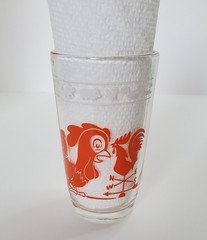 Vintage 5 Kraft Juice Glasses Swanky Swigs Kiddie Cup Green Brown Orange