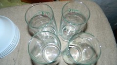 CORELLE ROSEMARIE GLASS TUMBLERS-16 ounce – 5 7/8″ – Drinking Glasses (4)